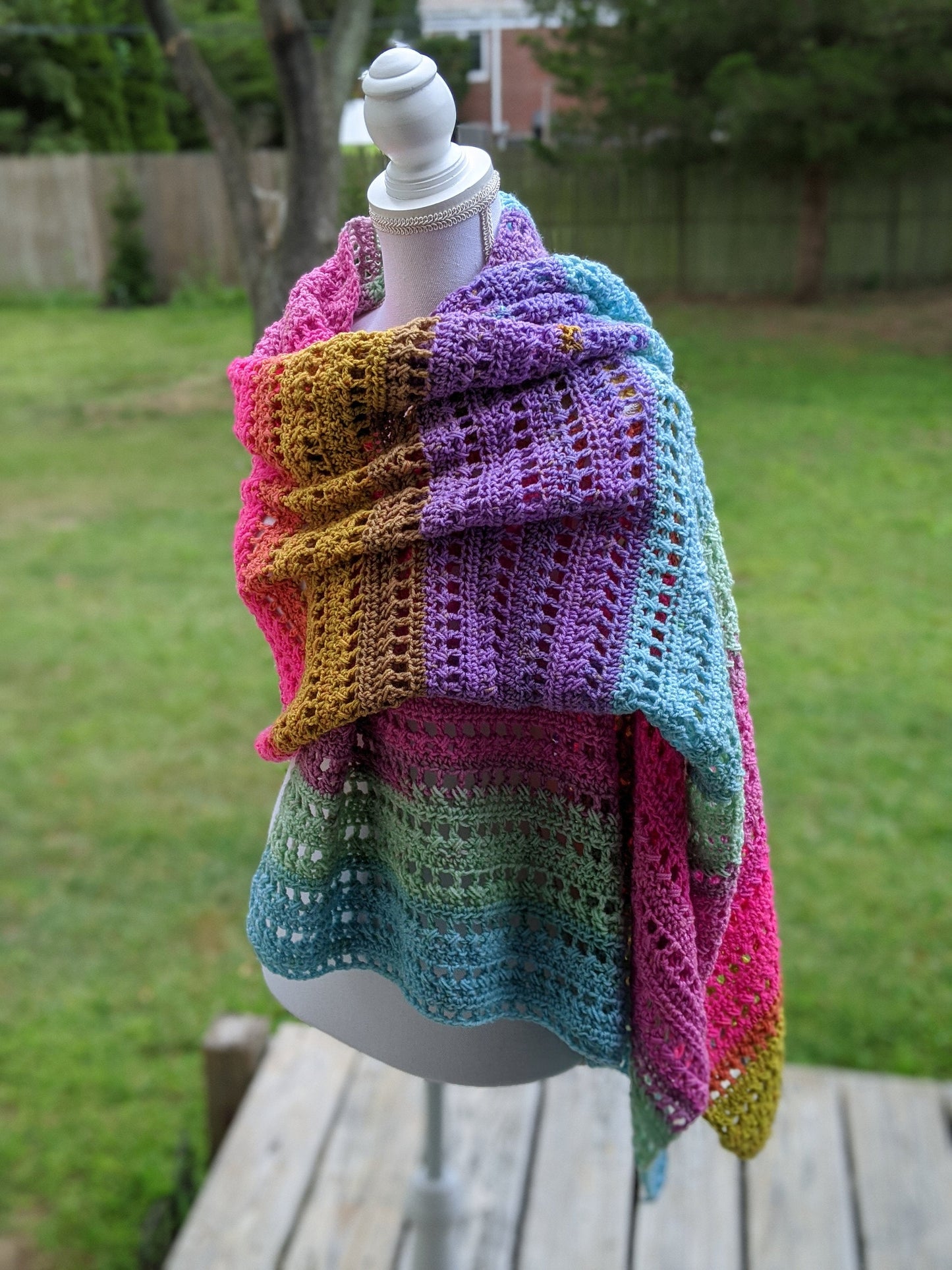 Summertime Shawl, Wrap, Lap Blanket