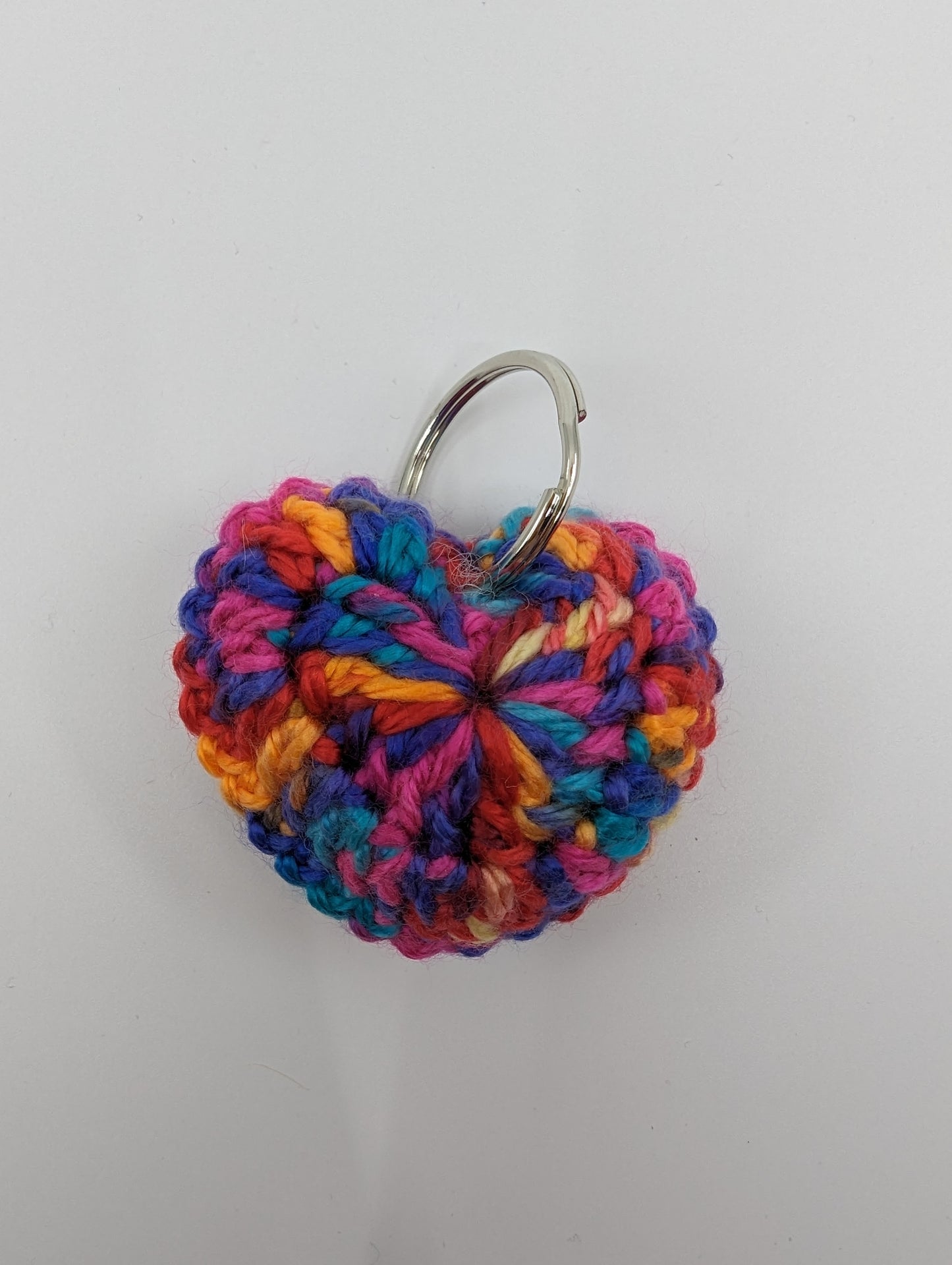 Crochet Heart Keychain