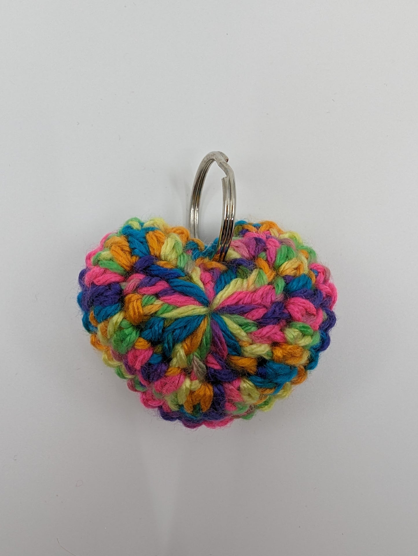 Crochet Heart Keychain