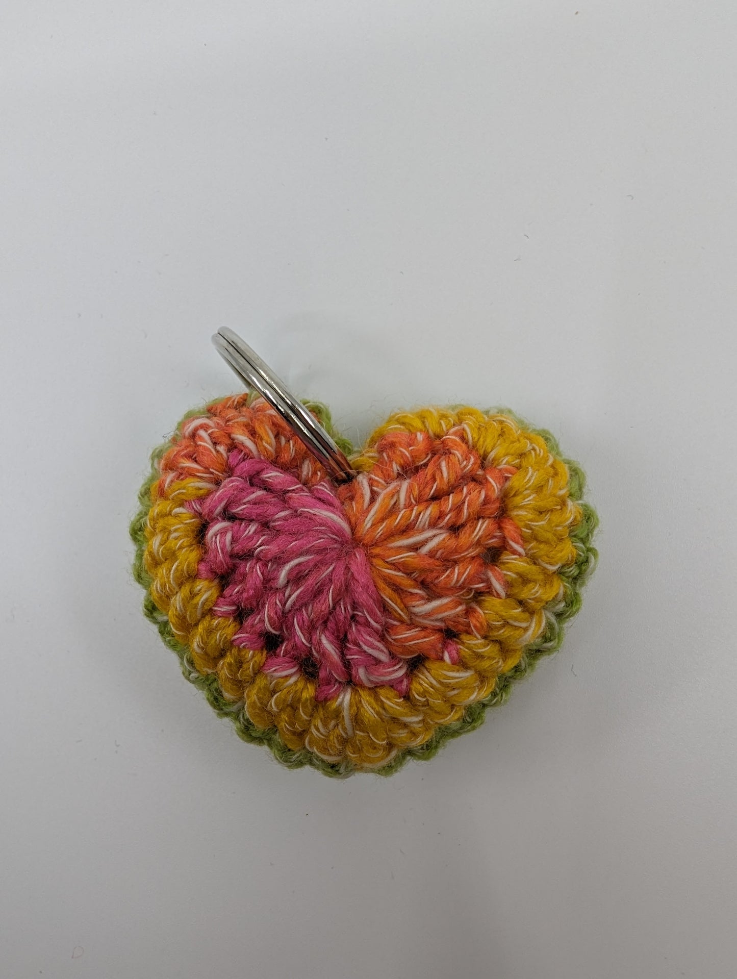 Crochet Heart Keychain