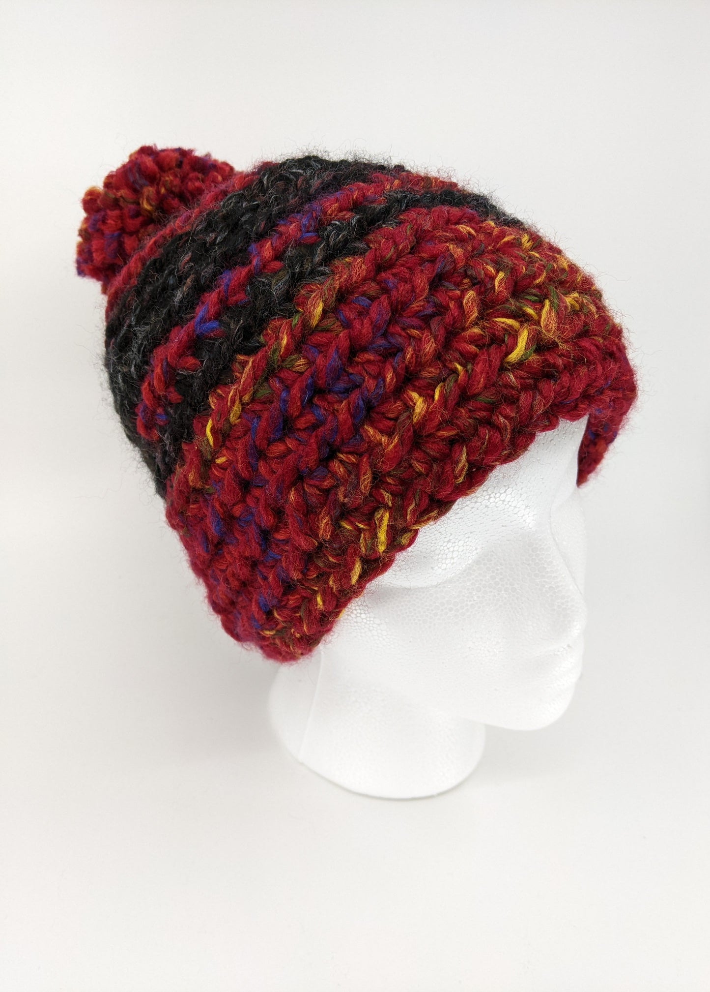 Crochet Peppermint Hat | Men's and Women's Unisex Hat | Finished