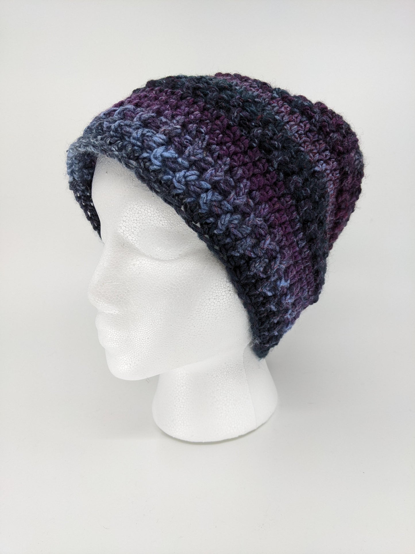 Crochet Stepping Beanie | Men's and Women's Unisex Hat | Finished