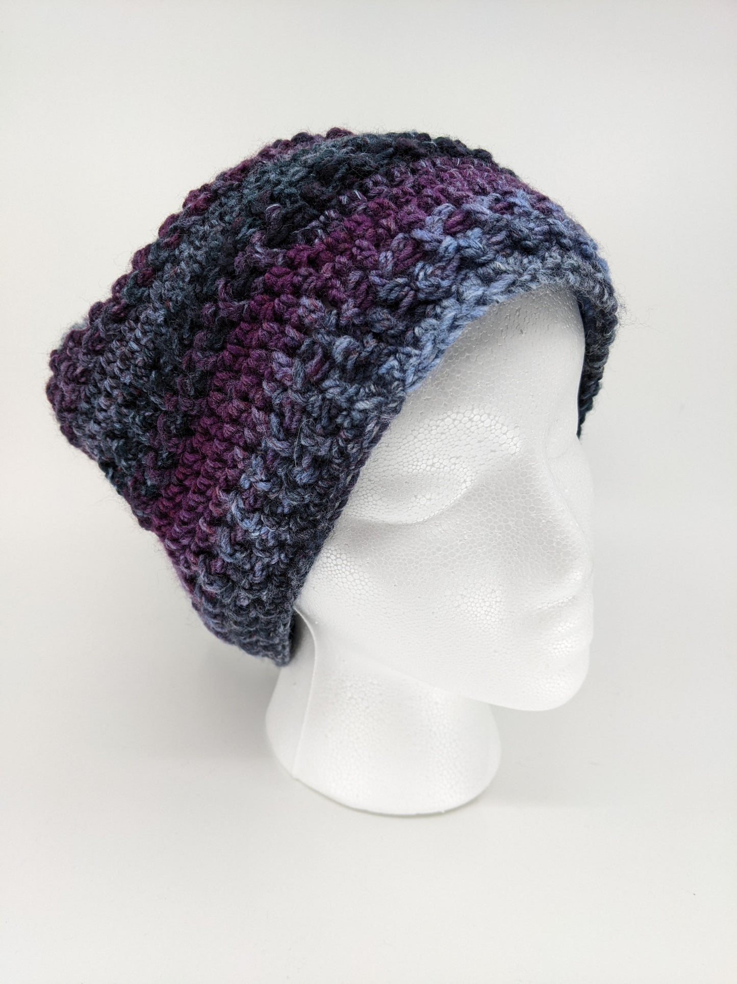 Crochet Stepping Beanie | Men's and Women's Unisex Hat | Finished