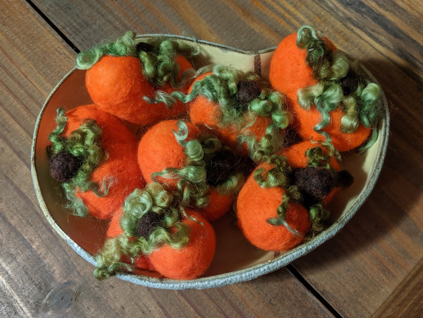 Pumpkin Hearts, felt hearts, orange felt hearts, pumpkin felt hearts