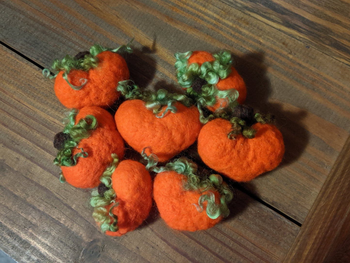 Pumpkin Hearts, felt hearts, orange felt hearts, pumpkin felt hearts