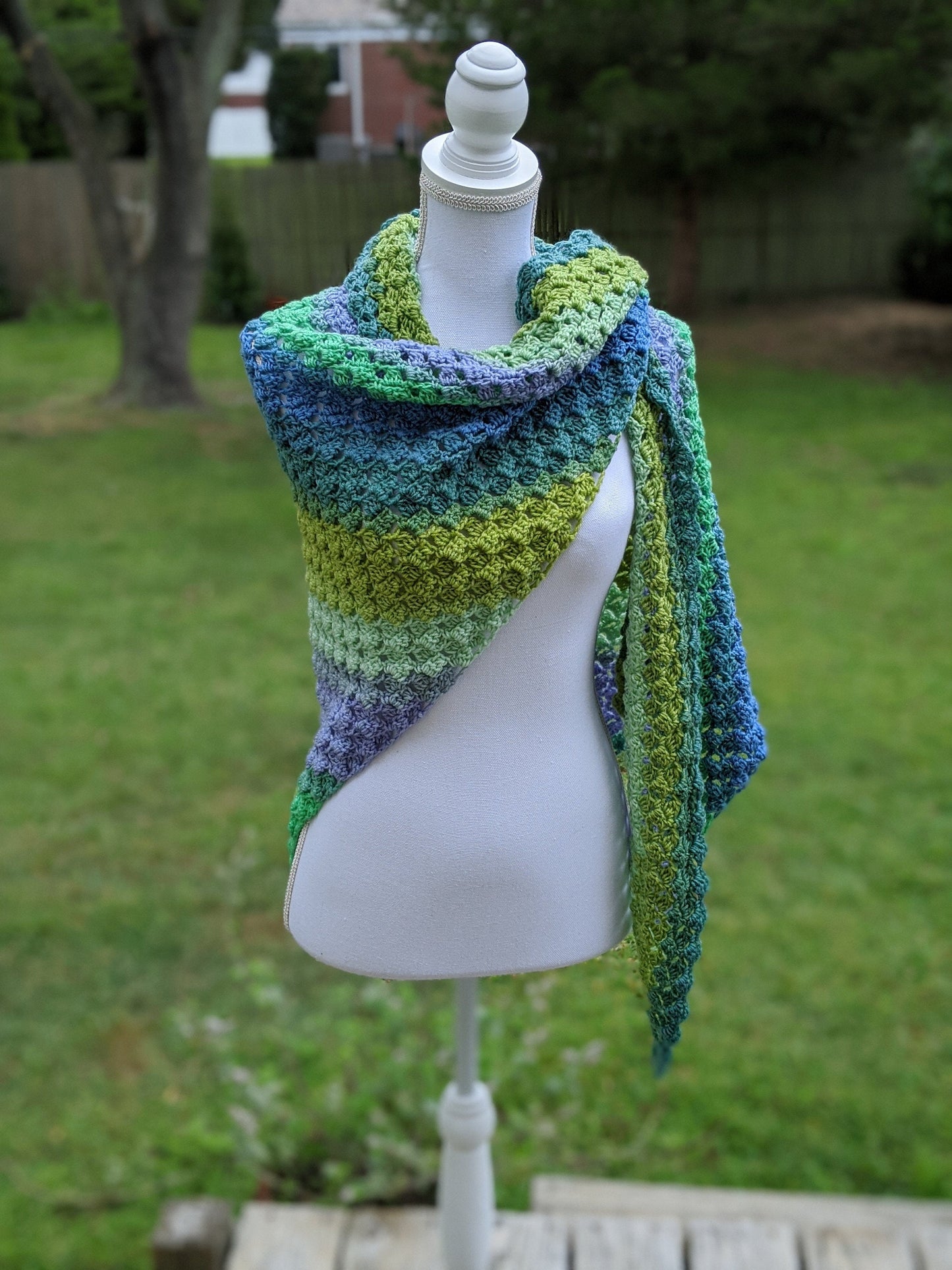 Crochet Summertime Shawl, Starlette Shawl, Springtime Shawl
