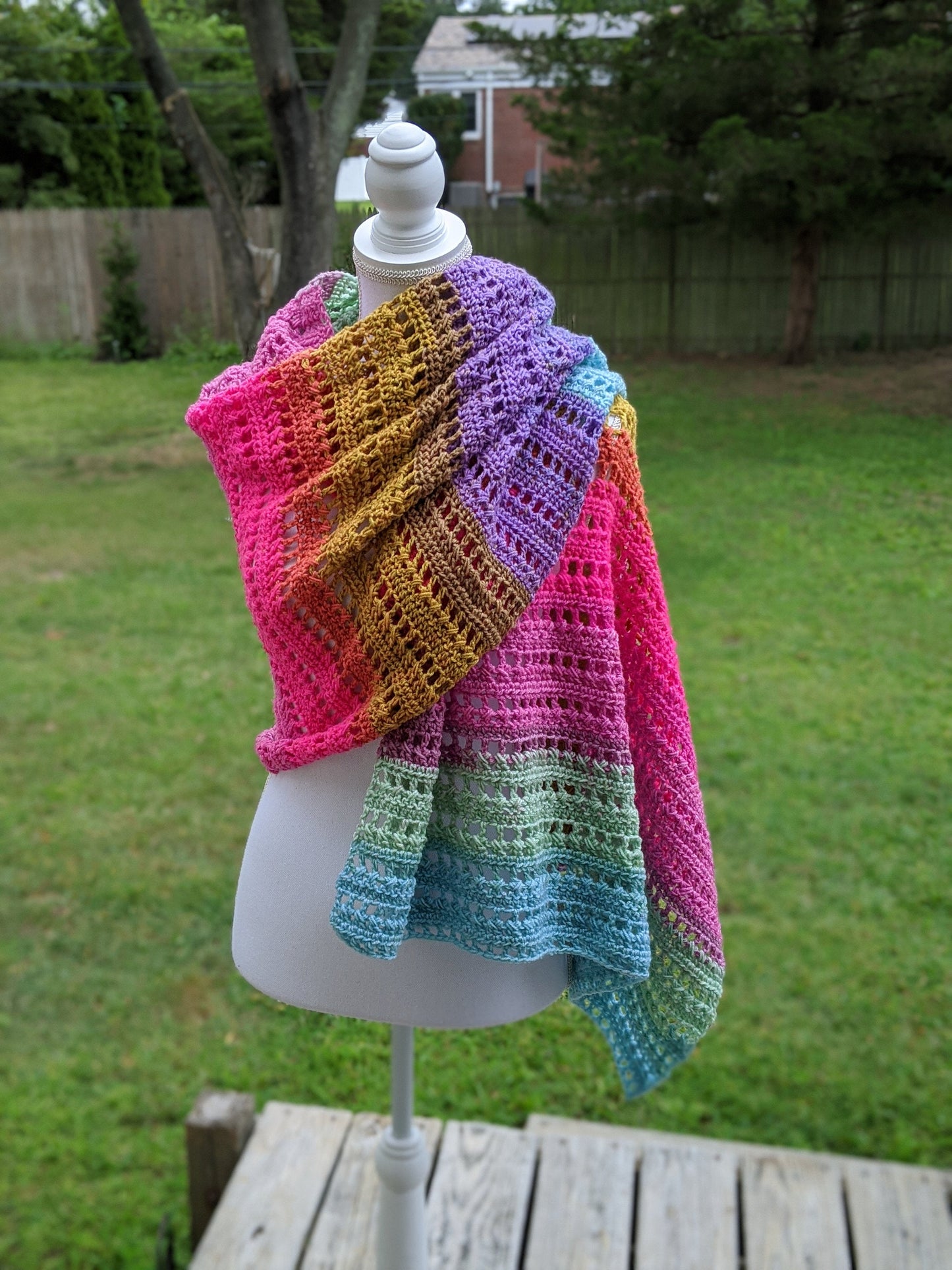 Summertime Shawl, Wrap, Lap Blanket