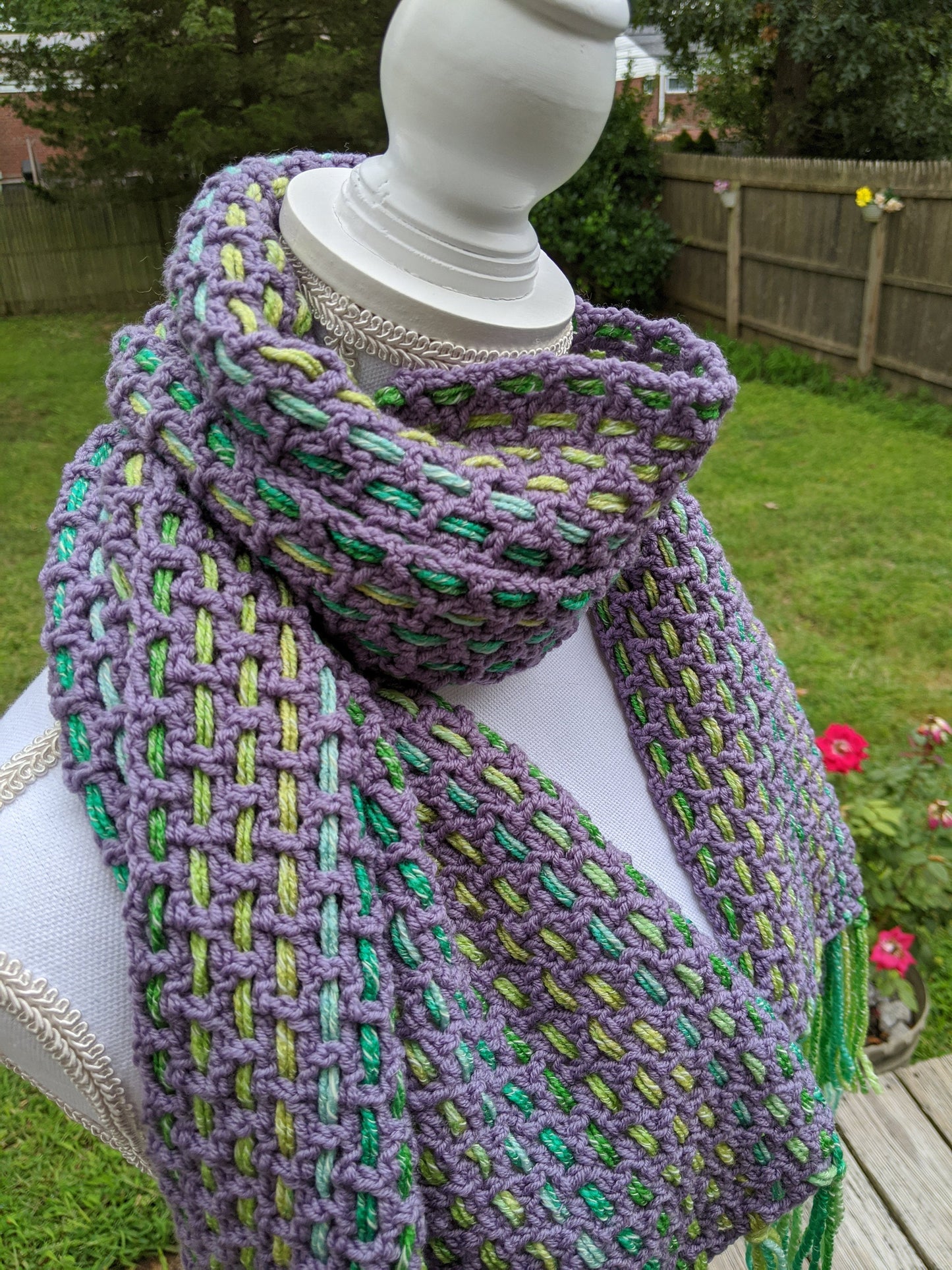 Crochet Woven Scarf