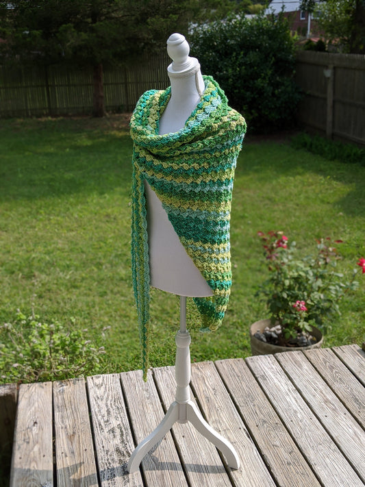 Crochet Summertime Shawl, Starlette Shawl, Springtime Shawl