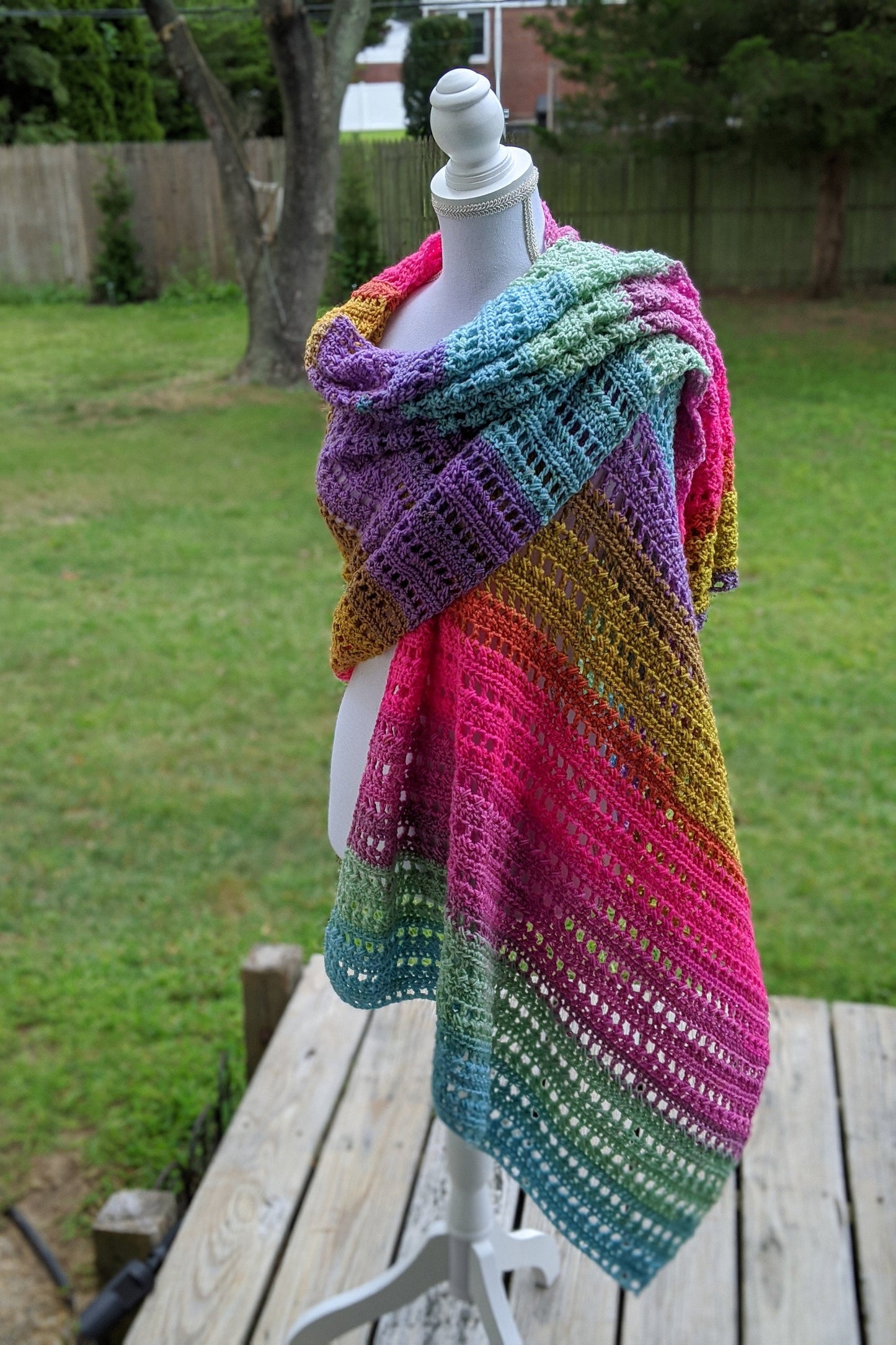 Summertime Shawl, Wrap, Lap Blanket