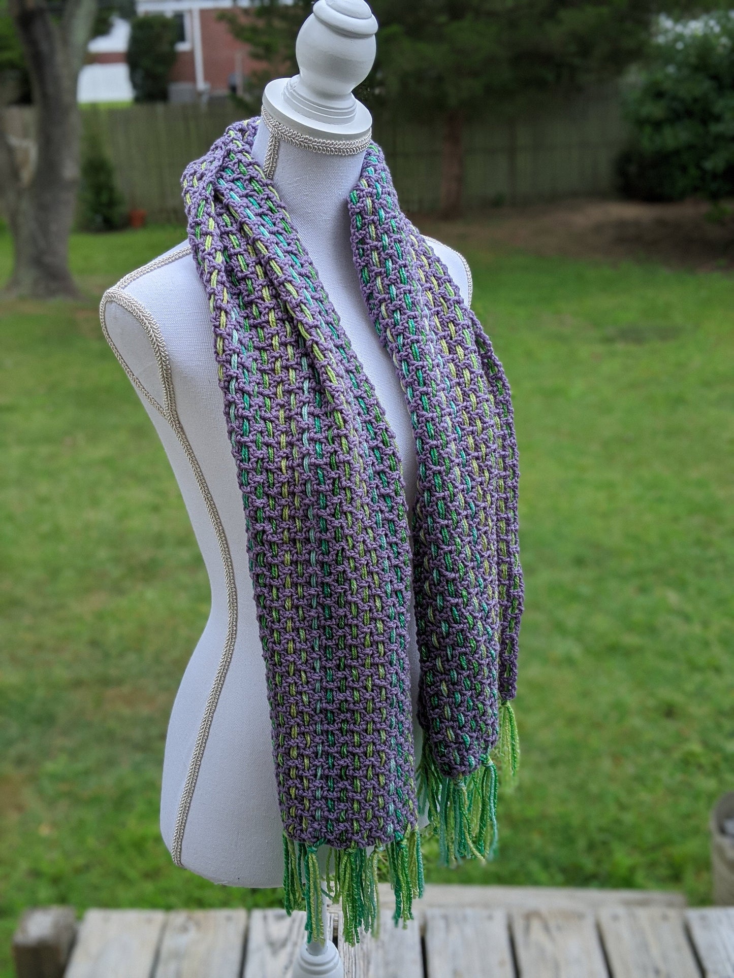 Crochet Woven Scarf