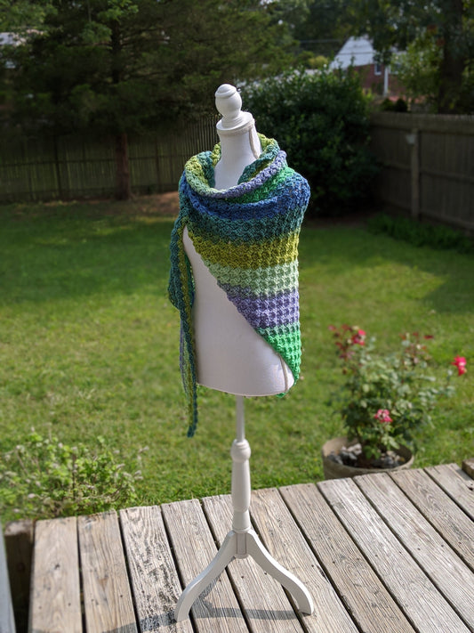 Crochet Summertime Shawl, Starlette Shawl, Springtime Shawl