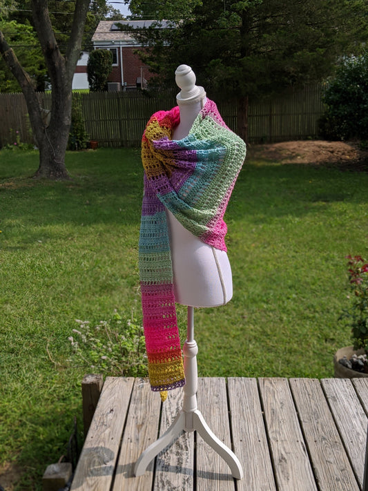 Summertime Shawl, Wrap, Lap Blanket