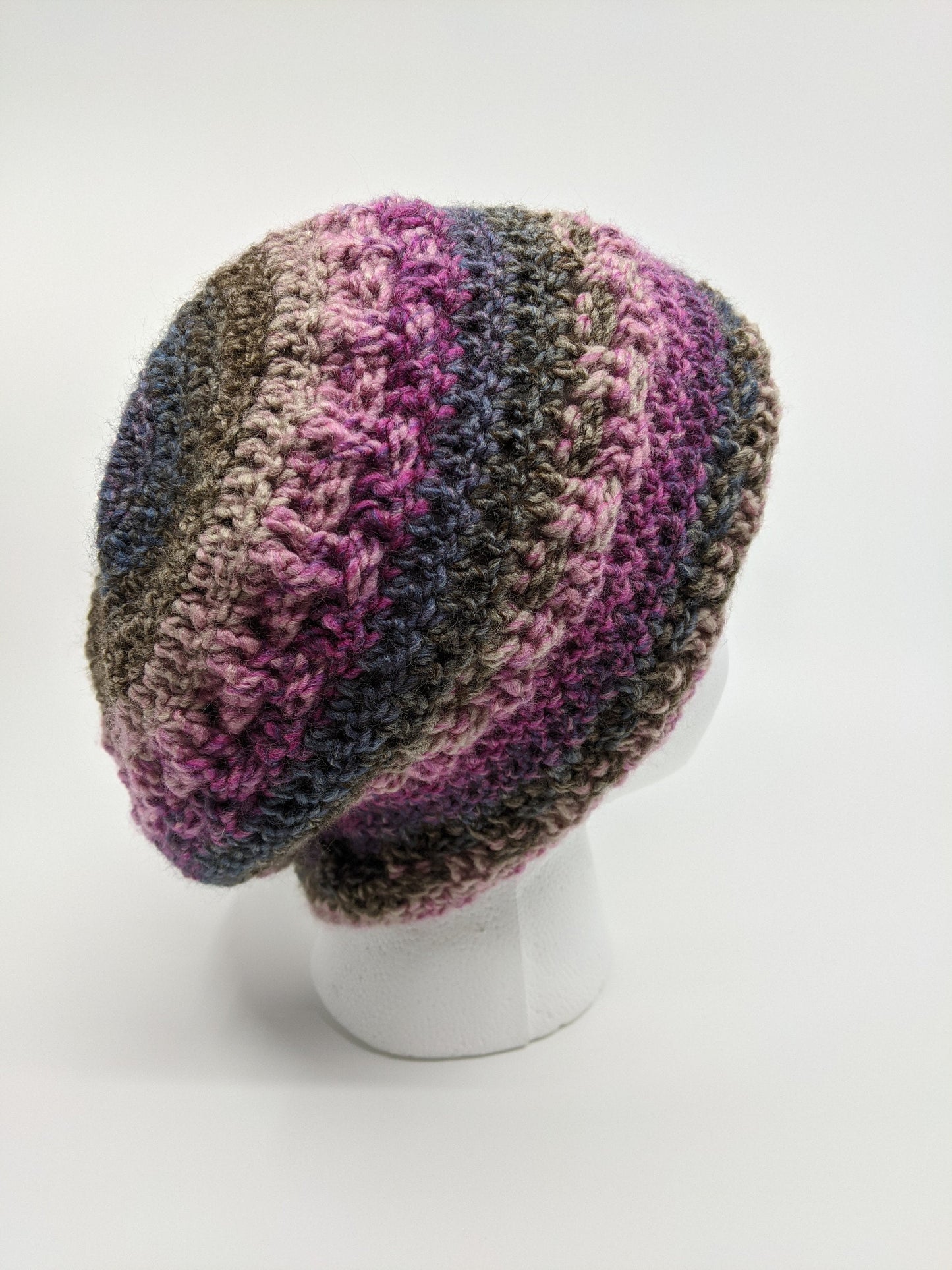 Crochet Stepping Beanie | Men's and Women's Unisex Hat | Finished