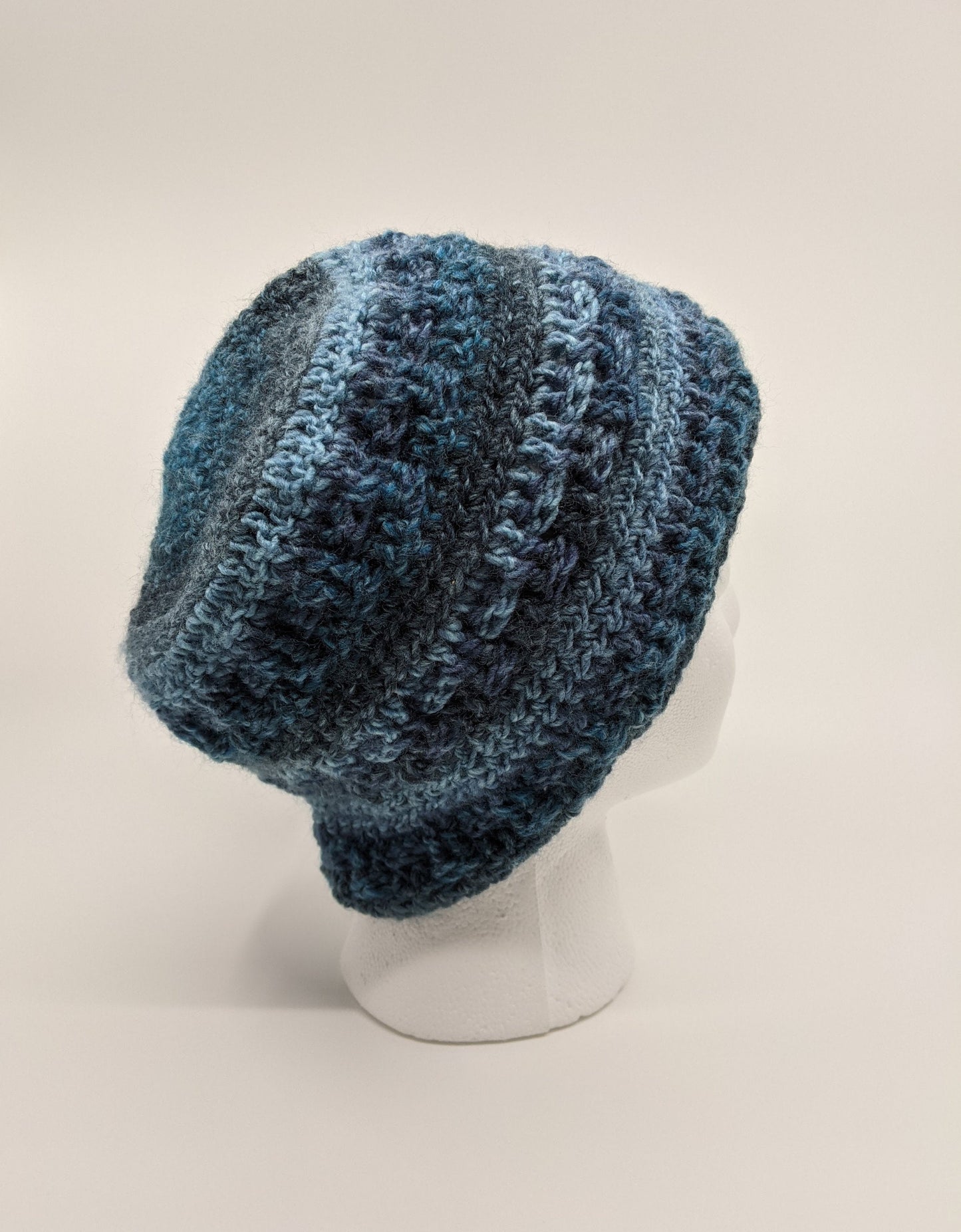 Crochet Stepping Beanie | Men's and Women's Unisex Hat | Finished